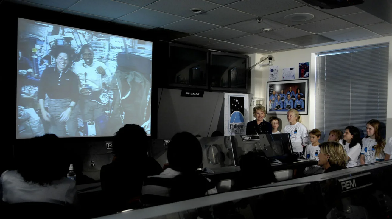 june-at-center-talking-with-barbara-morgan-while-in-space She Was Meant to Be the First Teacher in Space Four Decades Later, Her Dream Still Shapes the Future of Exploration