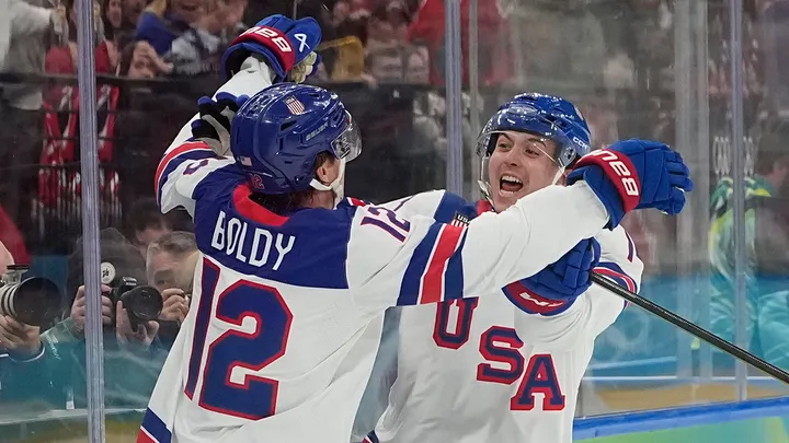 olympics-matt-boldy-022226-4 Team USA claims Olympic gold with overtime win over Canada in men’s hockey final
