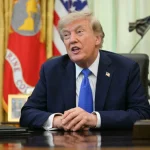 US President Donald Trump speaks after signing executive orders in the Oval Office of the White House in Washington, DC, on August 7, 2026. (Photo by Jim WATSON / AFP)